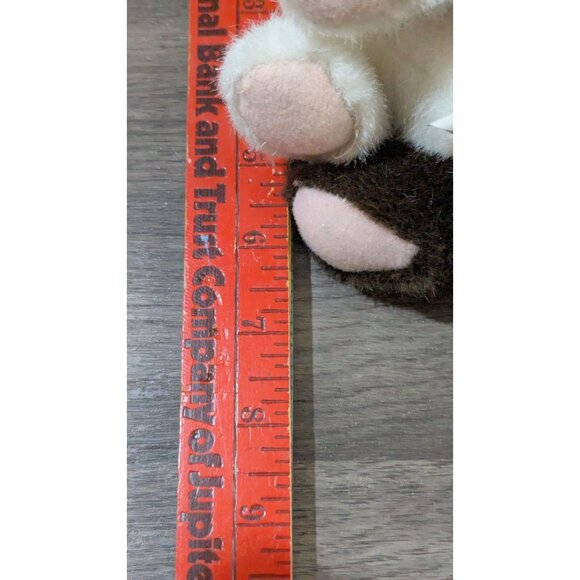 vintage Small Lemonwood Asia Brown & White Plush Bunny Rabbit Toy 8"  Realistic - Picture 9 of 10